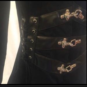 Red Balls On Fire Goth/Steampunk Corset Trench